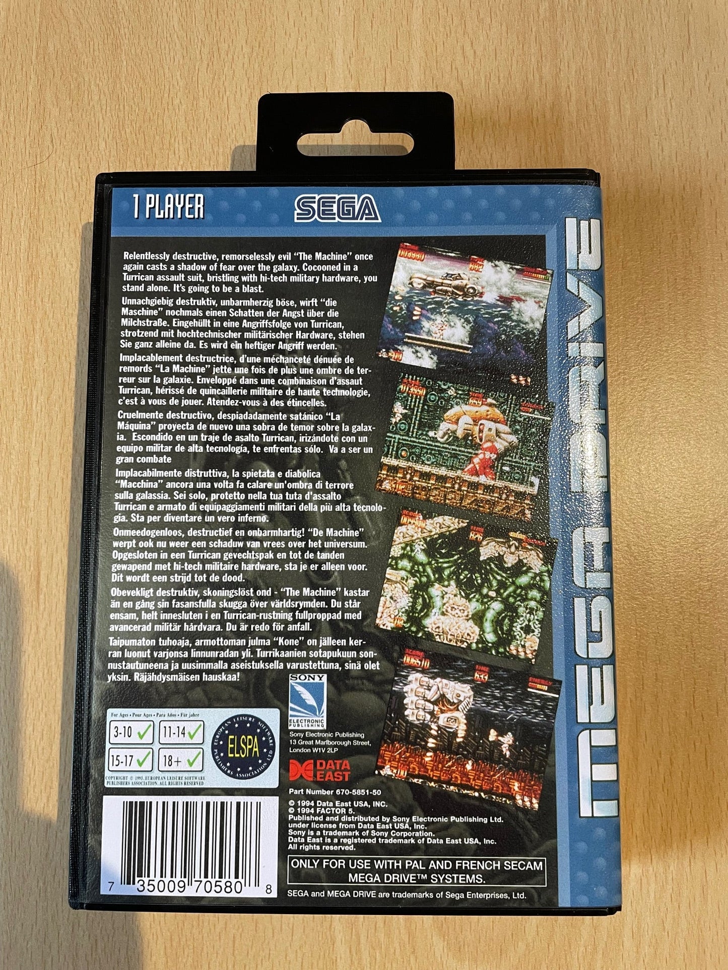 Sega Megadrive - Mega turrican (Reproduction)