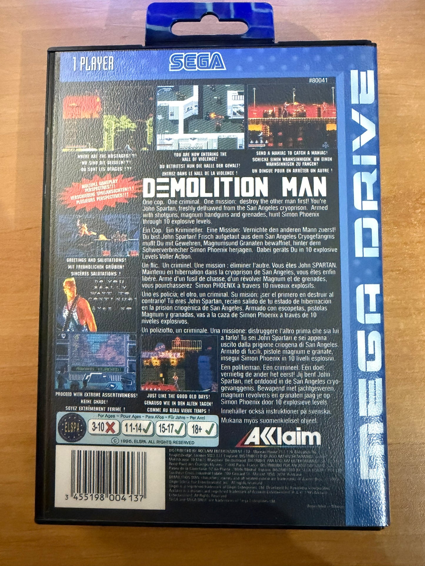 Sega Megadrive -demolition man (Reproduction)