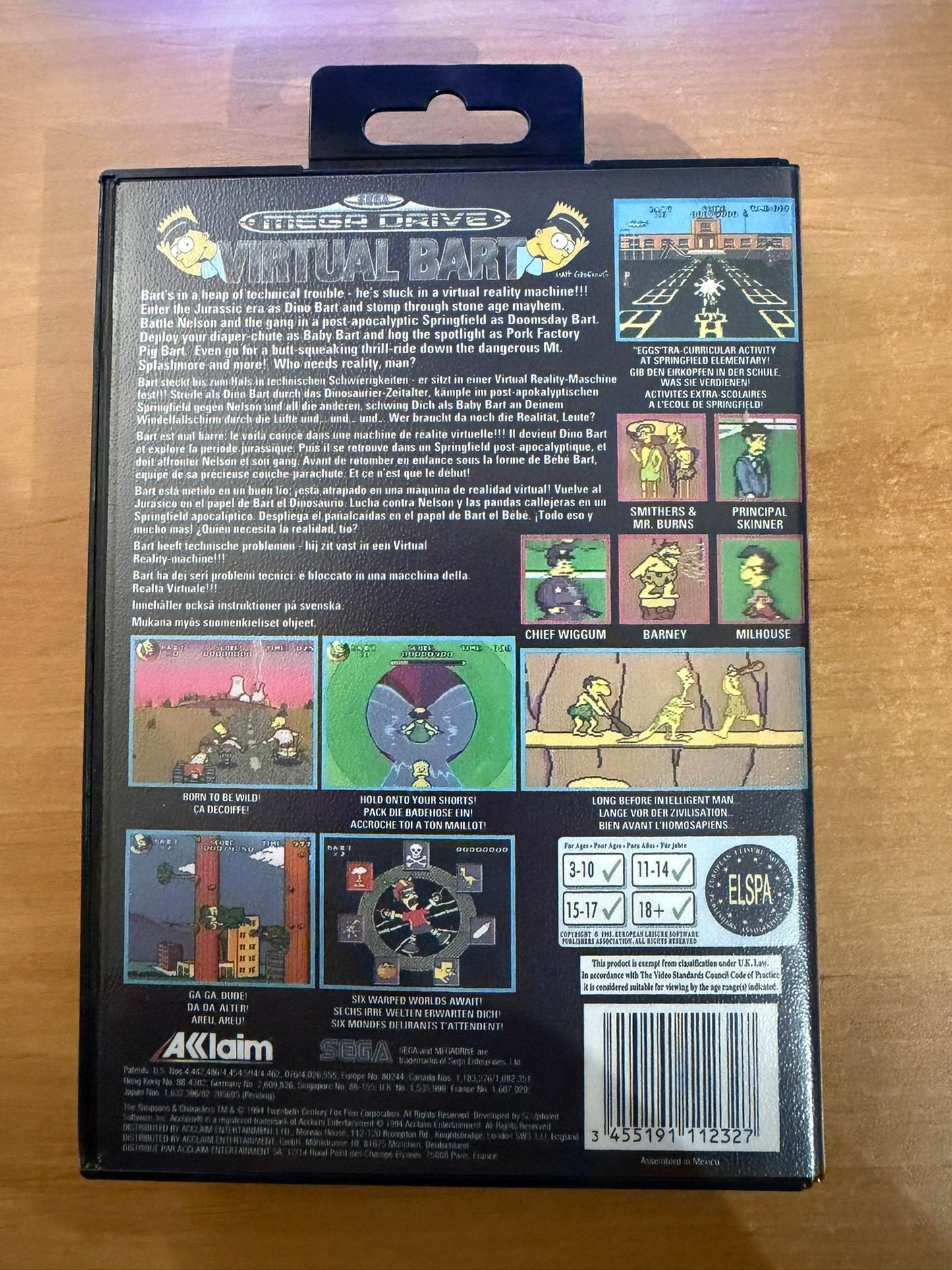 Sega Megadrive - Virtual Bart (Reproduction)
